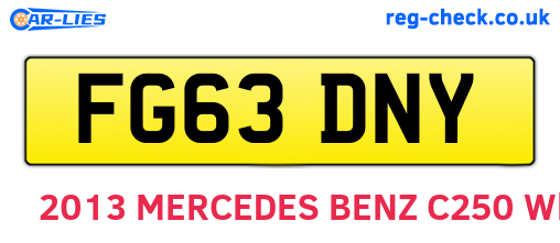 FG63DNY are the vehicle registration plates.