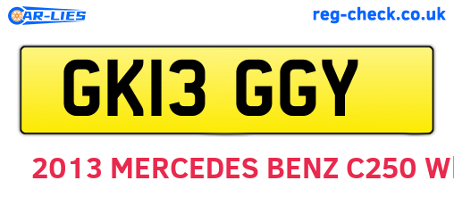 GK13GGY are the vehicle registration plates.