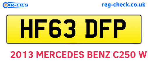 HF63DFP are the vehicle registration plates.