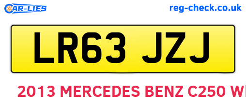 LR63JZJ are the vehicle registration plates.