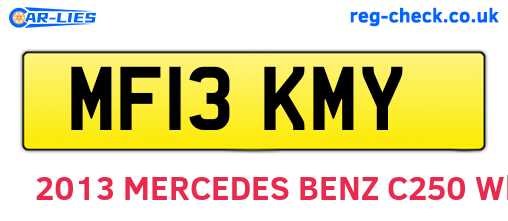 MF13KMY are the vehicle registration plates.