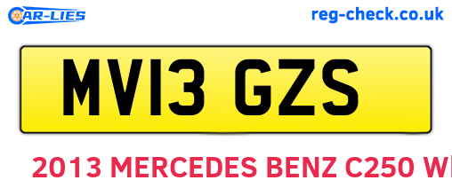 MV13GZS are the vehicle registration plates.