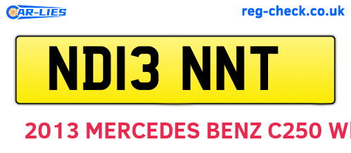 ND13NNT are the vehicle registration plates.