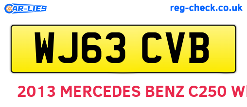 WJ63CVB are the vehicle registration plates.