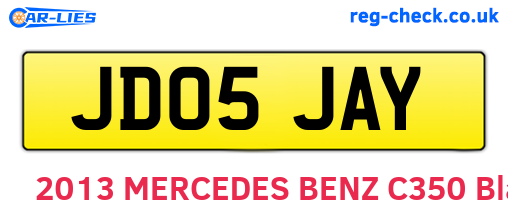 JD05JAY are the vehicle registration plates.