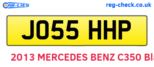 JO55HHP are the vehicle registration plates.