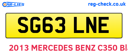 SG63LNE are the vehicle registration plates.