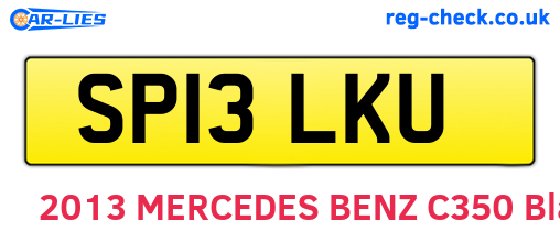 SP13LKU are the vehicle registration plates.