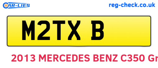 M2TXB are the vehicle registration plates.