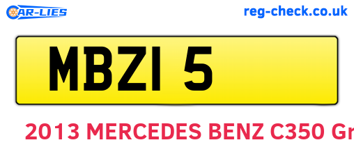 MBZ15 are the vehicle registration plates.