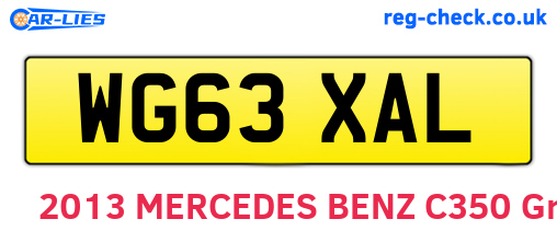 WG63XAL are the vehicle registration plates.