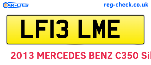 LF13LME are the vehicle registration plates.