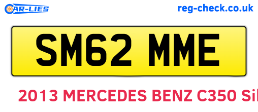 SM62MME are the vehicle registration plates.