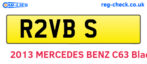 R2VBS are the vehicle registration plates.