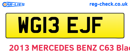 WG13EJF are the vehicle registration plates.