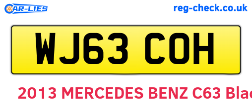 WJ63COH are the vehicle registration plates.