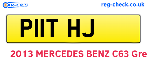 P11THJ are the vehicle registration plates.