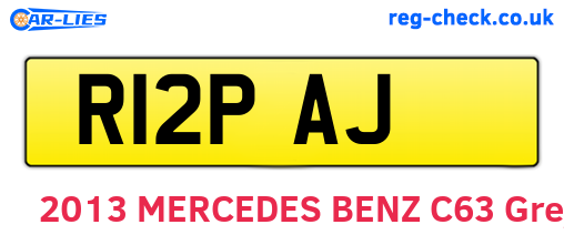 R12PAJ are the vehicle registration plates.