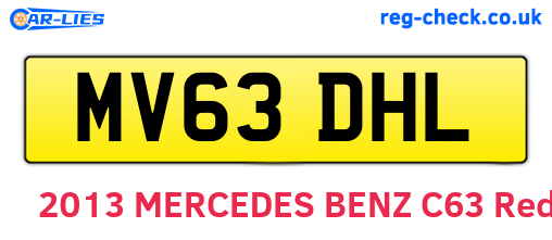 MV63DHL are the vehicle registration plates.