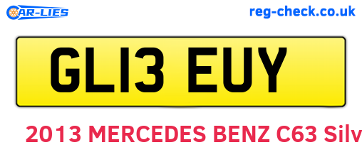 GL13EUY are the vehicle registration plates.