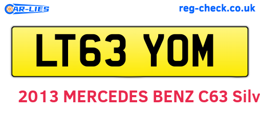LT63YOM are the vehicle registration plates.