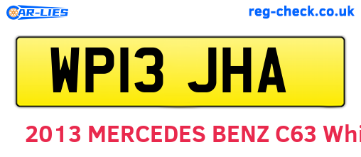 WP13JHA are the vehicle registration plates.