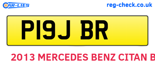 P19JBR are the vehicle registration plates.