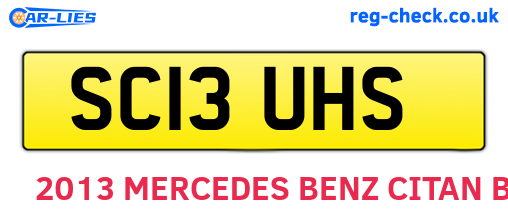 SC13UHS are the vehicle registration plates.
