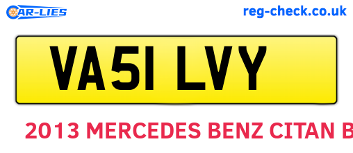 VA51LVY are the vehicle registration plates.