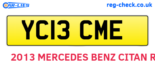 YC13CME are the vehicle registration plates.
