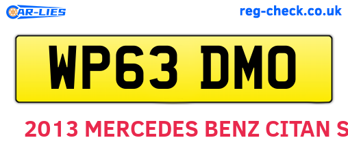 WP63DMO are the vehicle registration plates.