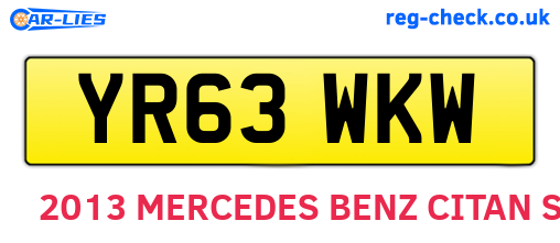 YR63WKW are the vehicle registration plates.