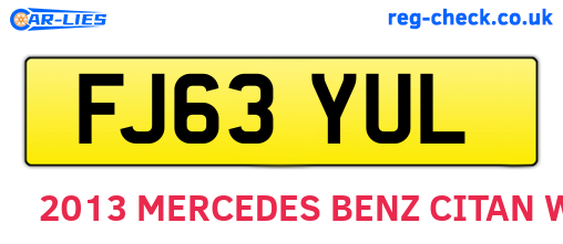 FJ63YUL are the vehicle registration plates.