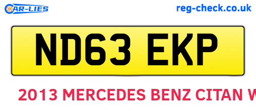 ND63EKP are the vehicle registration plates.