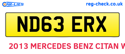 ND63ERX are the vehicle registration plates.