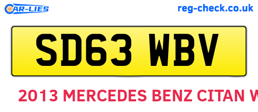 SD63WBV are the vehicle registration plates.