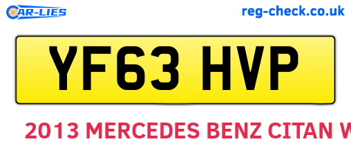 YF63HVP are the vehicle registration plates.