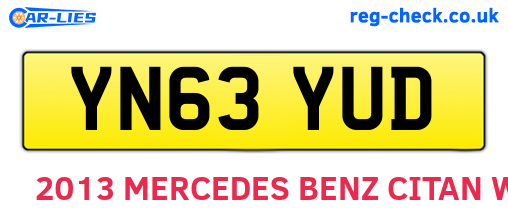 YN63YUD are the vehicle registration plates.