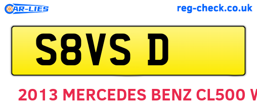 S8VSD are the vehicle registration plates.