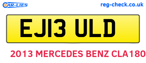 EJ13ULD are the vehicle registration plates.