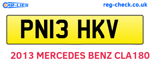 PN13HKV are the vehicle registration plates.
