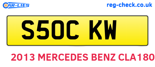 S50CKW are the vehicle registration plates.