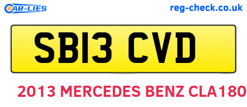 SB13CVD are the vehicle registration plates.