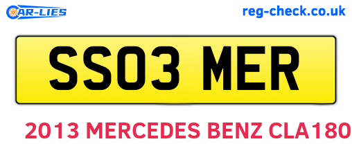 SS03MER are the vehicle registration plates.