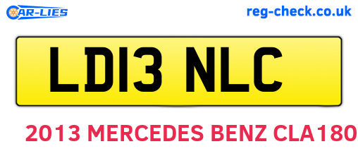 LD13NLC are the vehicle registration plates.