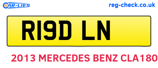 R19DLN are the vehicle registration plates.