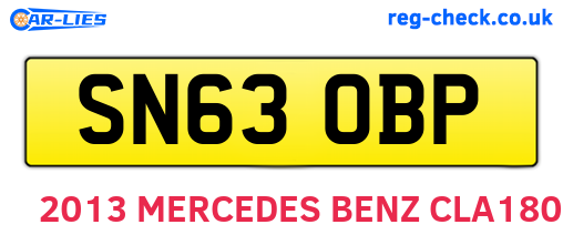 SN63OBP are the vehicle registration plates.