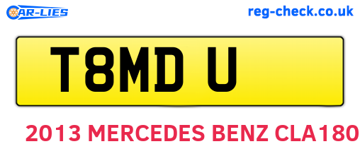 T8MDU are the vehicle registration plates.