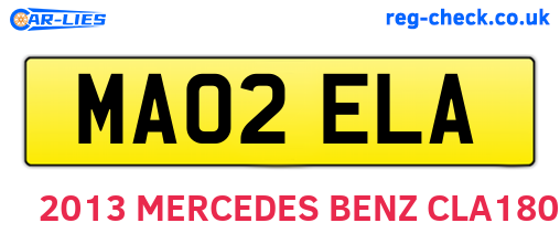 MA02ELA are the vehicle registration plates.