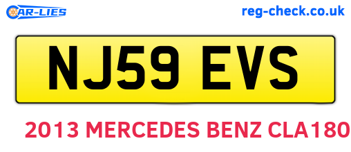 NJ59EVS are the vehicle registration plates.